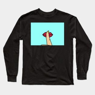 Finger on the lip Long Sleeve T-Shirt